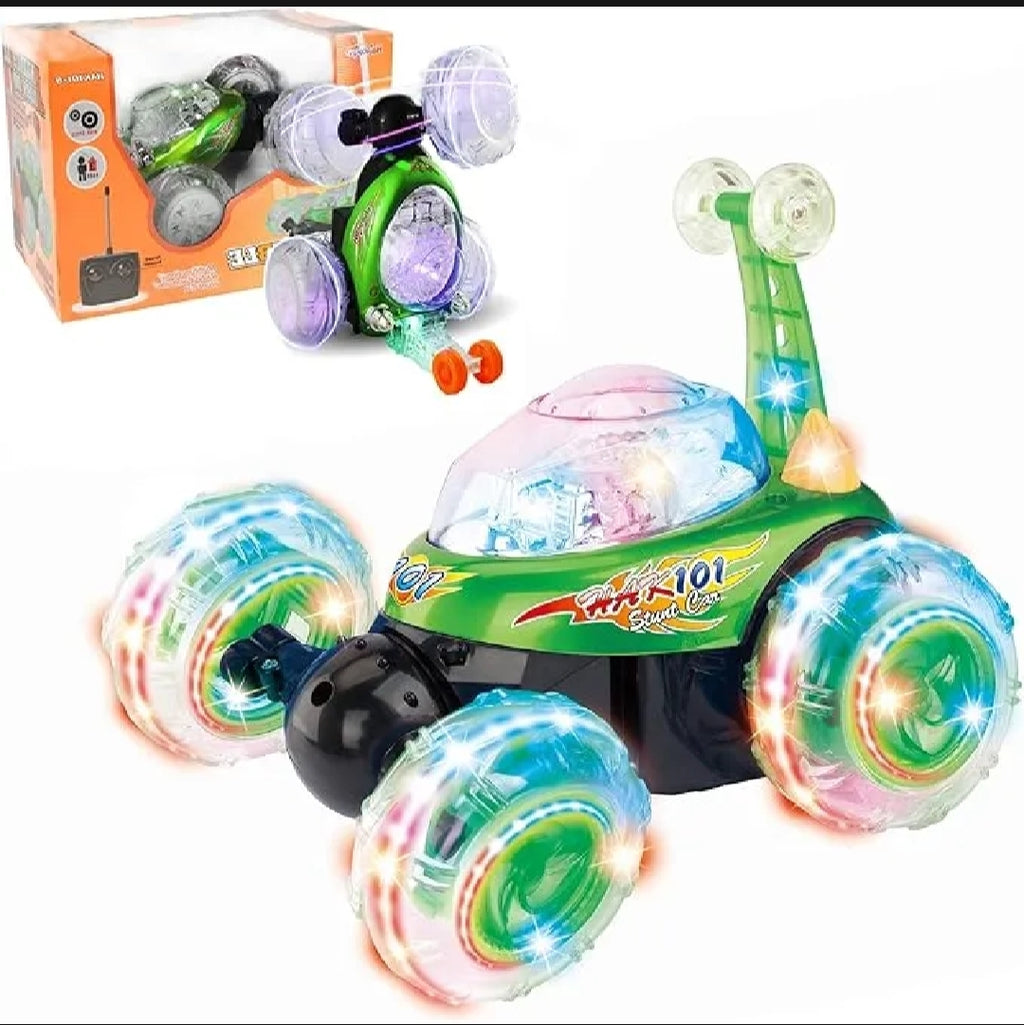 Spray Stunt RC Car - 360° Rotating Remote Control Car with Water Spray, LED Lights & Music | Rechargeable