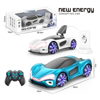 New Energy Concept R/C Car - Futuristic Supercar with LED Lights & Music | Rechargeable Remote Control Car for Kids