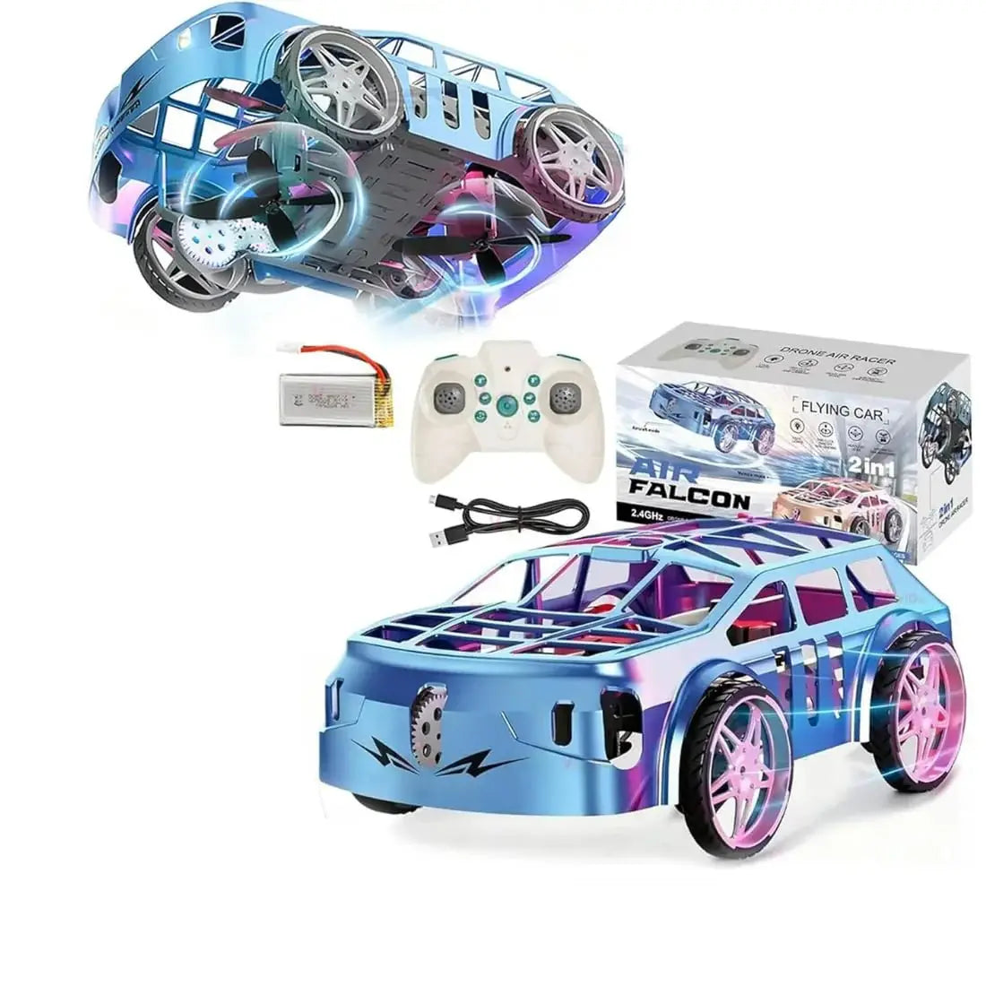 Air Falcon 2 in 1 RC Car - Drone Air Racer