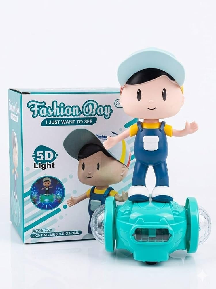 Fashion Boy 360° Rolling - 5D Lights & Music Toy For Kids