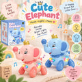 Cute Moving Elephant Toy with Lights & Music