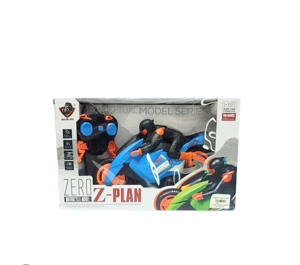 Zero Z-Plan RC Stunt Motorcycle with Lights & Music