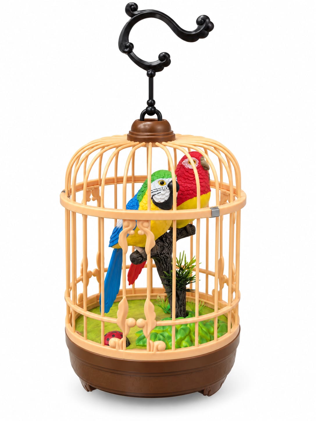 Musical Parrot Bird Cage Hanging Toy