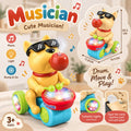 Musical Drumming Dog Toy with Lights & Mist Spray
