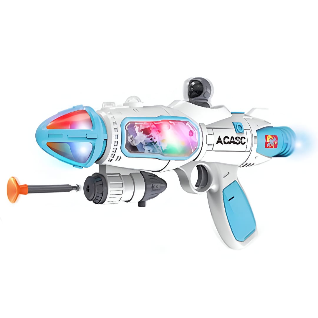 Space Toy Blaster with LED Lights, Sound & Foam Darts