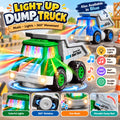 Light-Up Dump Truck Toy with Music & 360° Rotation