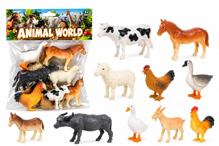 Animal World Farm Animal Figures Set – 6 Pieces