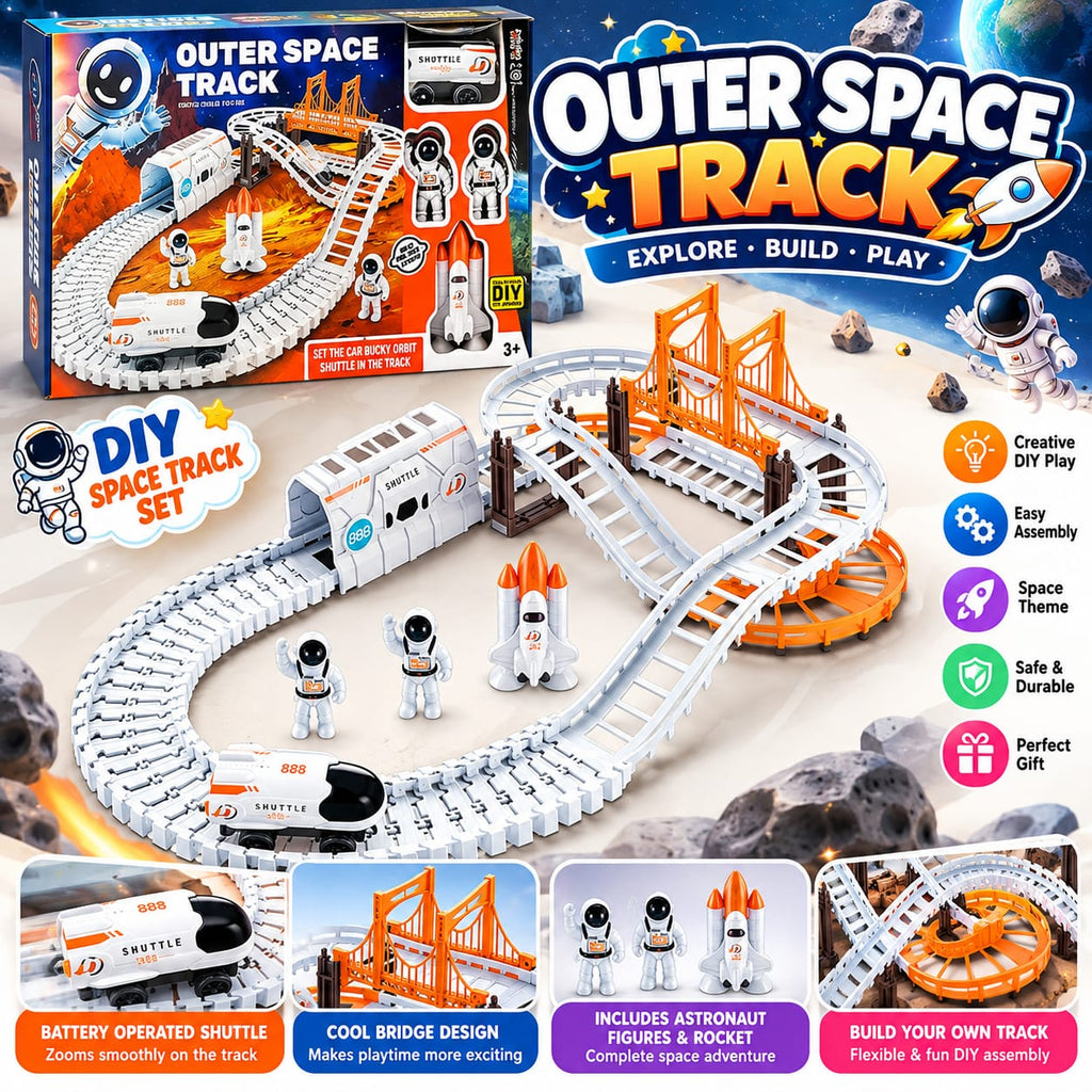Outer Space DIY Track Set with Battery-Operated Shuttle