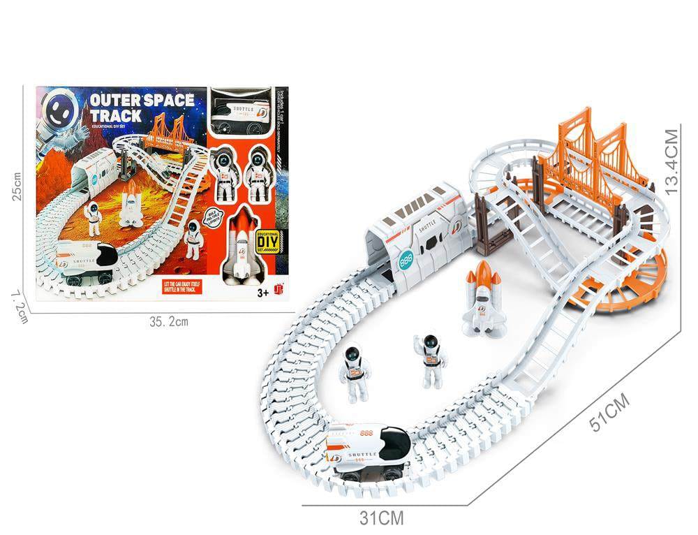 Outer Space DIY Track Set with Battery-Operated Shuttle