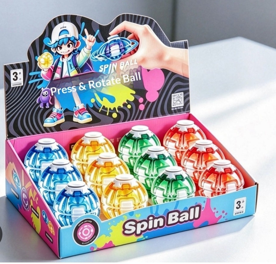 Spin Ball - Press, Spin & Rotate Sensory Fidget Toy | Age 3+