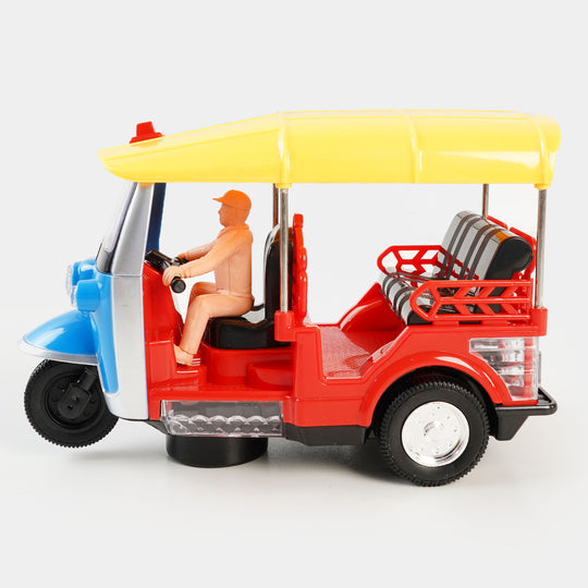 Battery Operated Desi Auto Rickshaw Toy with Lights & Music