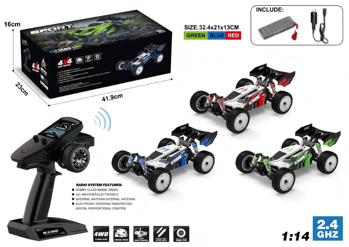 XDKJ-002 Elite 1:14 4WD RC Racing Buggy – 2.4GHz Pro Control