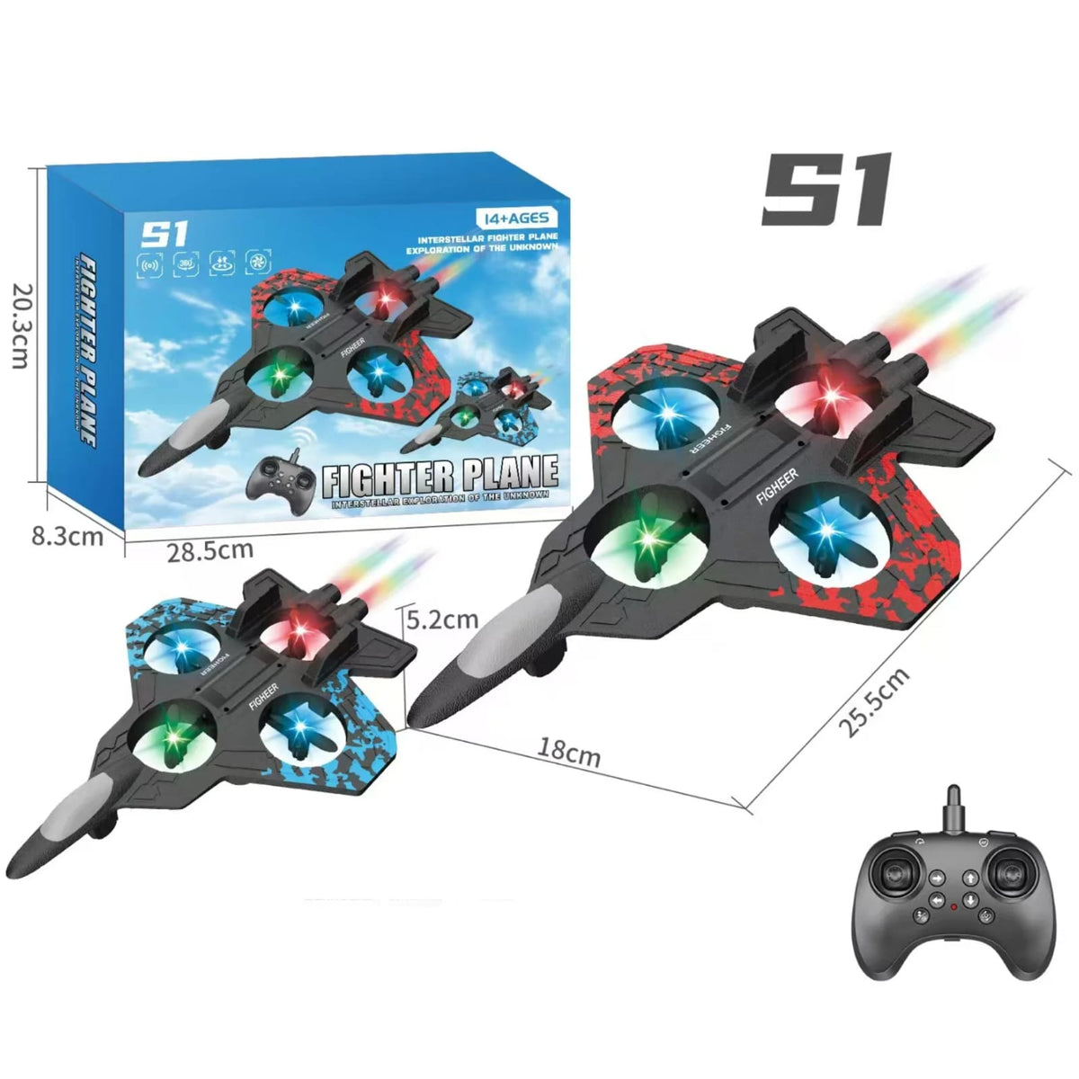S1 Remote Control Fighter Plane with LED Lights