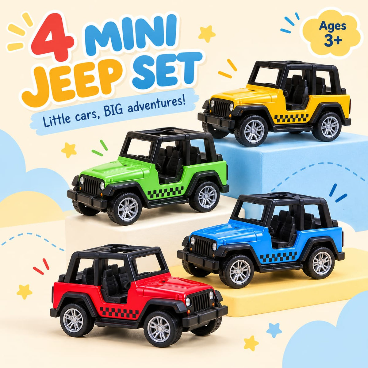 4-Piece Toy Car Set