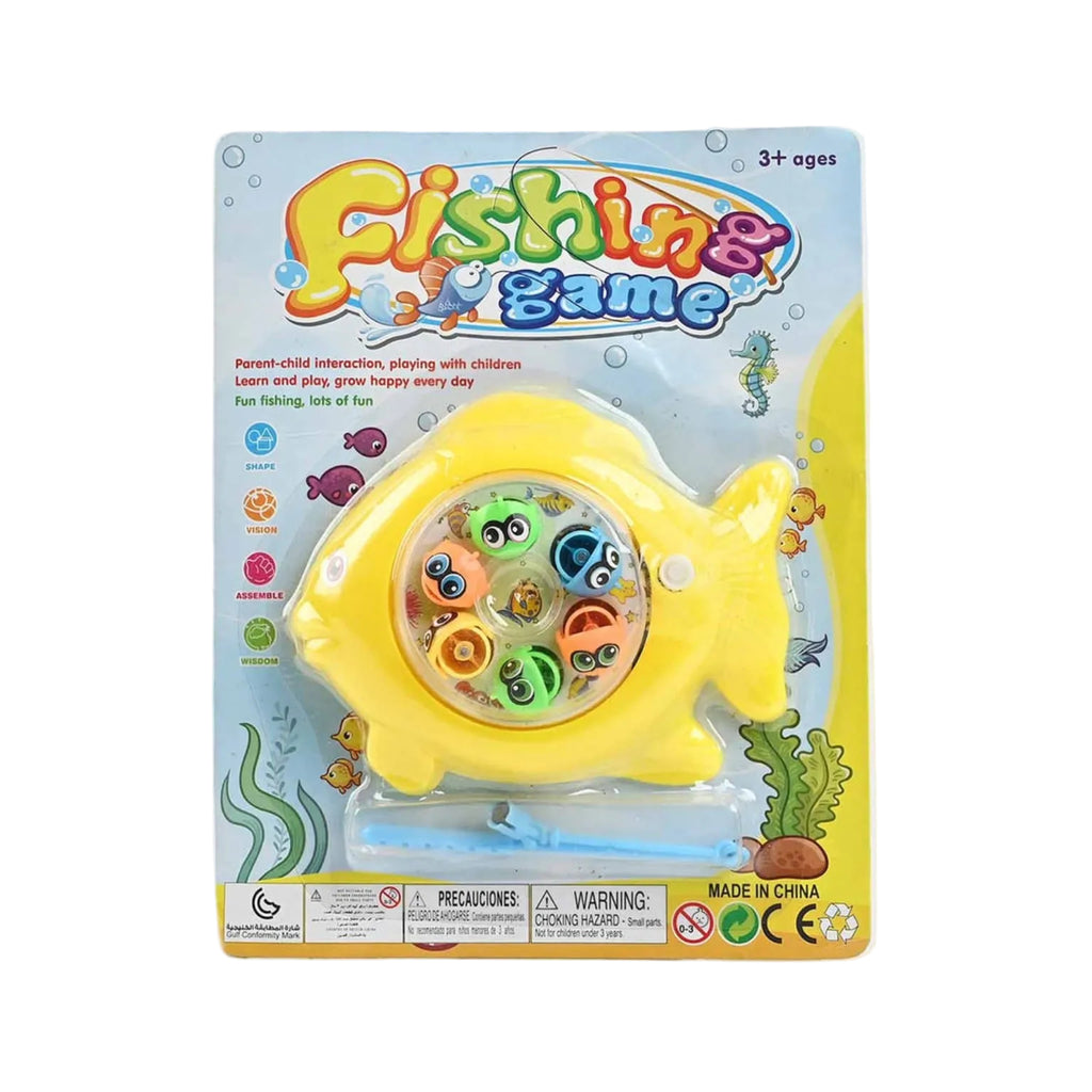 Fishing Game Toy for Kids - Rotating Fish Catching Game with Fishing Rod