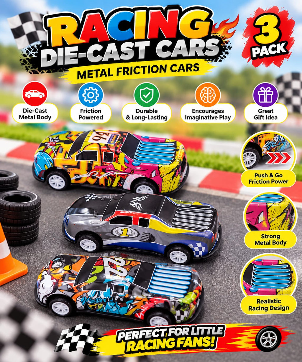 3-Piece Toy Car Set