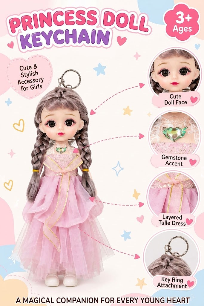 Princess Doll Keychain & Bag Charm